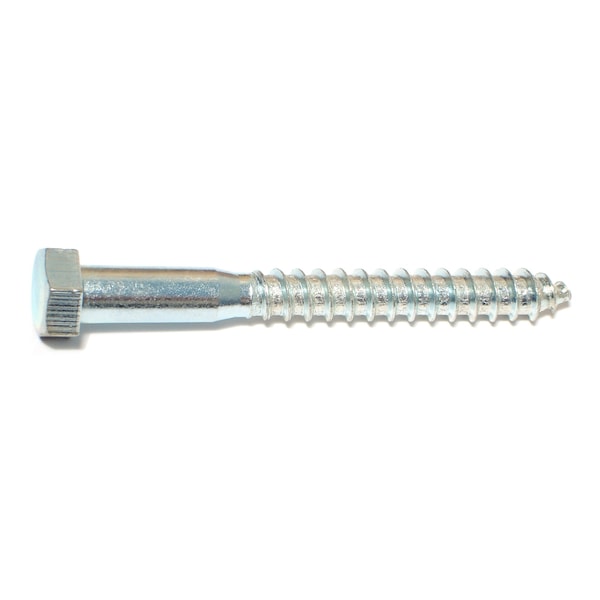 Midwest Fastener Lag Screw, 3/8 in, 3-1/2 in, Steel, Zinc Plated Hex Hex Drive, 50 PK 01318 - main